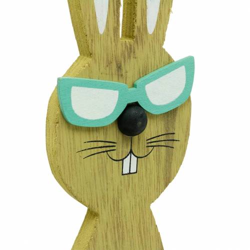 položky Veľkonočný zajačik s košíkom zelený, jarný, ozdobný košík na rastliny, veľkonočný dekoračný zajačik z dreva 2ks
