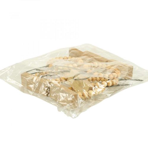 Floristik24 Dekorácia zajac Dekorácia na stôl Veľkonočné drevené perličky Dekorácia Hrdza Ø6,5cm 6 ks