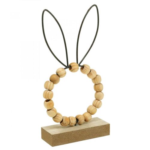 Floristik24 Dekorácia zajac Dekorácia na stôl Veľkonočné drevené perličky Dekorácia Hrdza Ø6,5cm 6 ks