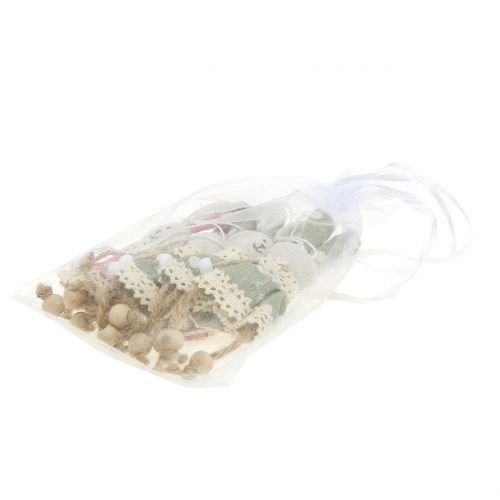 Floristik24 Zajačiková látka na zavesenie ružová/zelená 12cm 6p