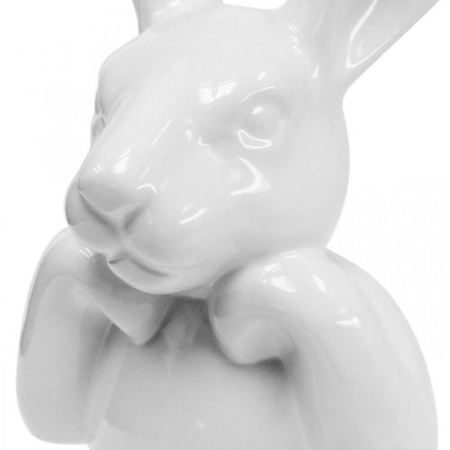 položky Deco králik keramický biely, králičie poprsie Veľkonočná dekorácia V17cm 3ks