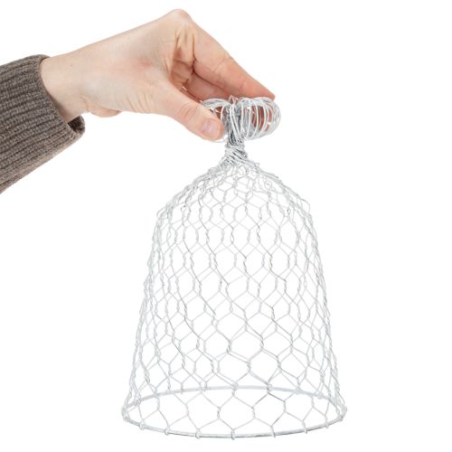 položky Drôtený zvonček z vintage drôtu na rustikálne dekorácie stola, 23 cm