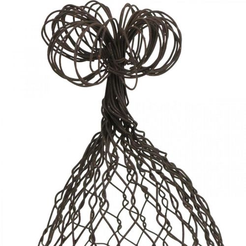 položky Drôtená kapucňa, ozdobný zvonček, mreža z kovu Hnedá V25cm Ø16cm