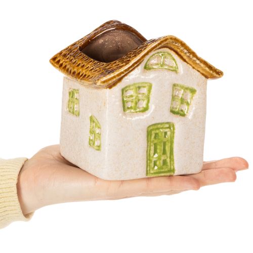 položky Keramický držiak na čajové sviečky do domu, rustikálny štýl pre útulnú atmosféru, 11 cm