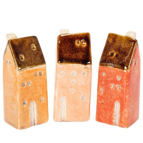 Dekoratívny keramický domček na parapet, 10 cm, 3 kusy kúpiť | Floristik24.sk