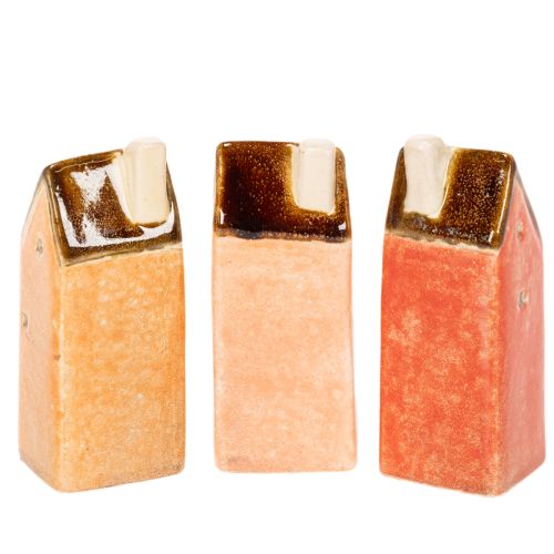 Dekoratívny keramický domček na parapet, 10 cm, 3 kusy | Floristik24.sk