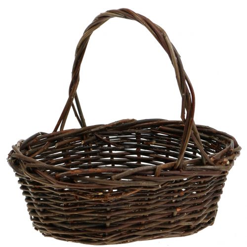 Kôš s rúčkou vŕbový ovál 28cm x 20cm | Floristik24.sk