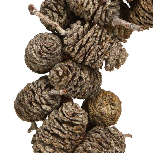 položky Dekorácia srdca, kužeľ, jelšový kužeľ, biely, 24 cm