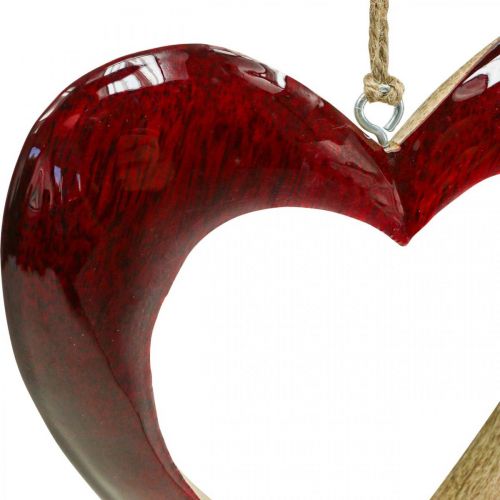 položky Srdce z dreva, deko srdce na zavesenie, srdce deko červené V15cm