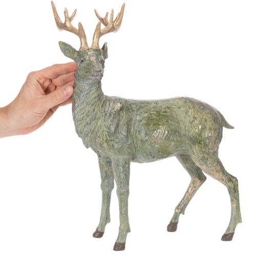 Figúrka jeleňa, dekoratívna, stojaca, detailná, 43 cm | Floristik24.sk