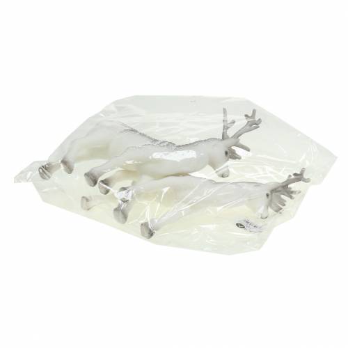 položky Deko jeleň fŕkaný/snežný 27,5cm 2 ks