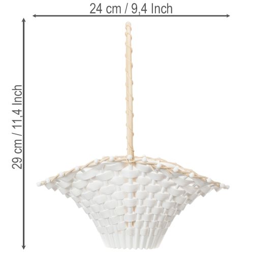 Svadobný kvetinový košík pre dievčatá 24 cm x 17 cm | Floristik24.sk