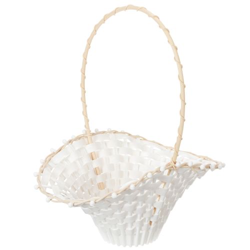 Svadobný kvetinový košík pre dievčatá 24 cm x 17 cm | Floristik24.sk