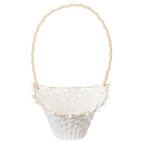 Svadobný kvetinový košík pre dievčatá 24 cm x 17 cm | Floristik24.sk