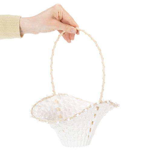 Svadobný kvetinový košík pre dievčatá 24 cm x 17 cm | Floristik24.sk