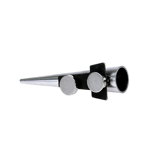 Floristik24 Svadobná ihlica s magnetom, lesklá strieborná 7cm