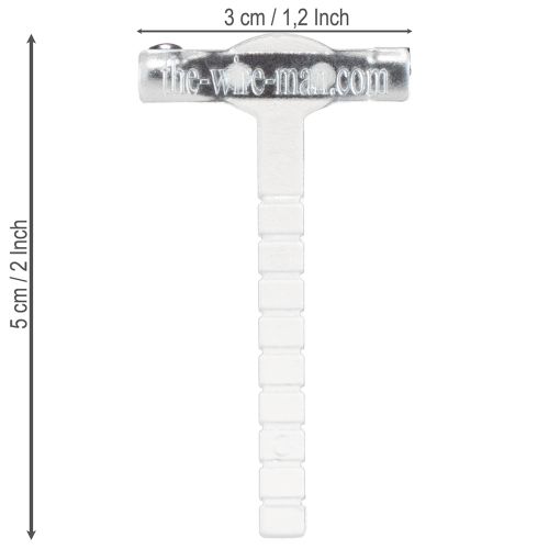 položky Svadobné brošne do klopy priehľadné/strieborné 5 cm 50 kusov