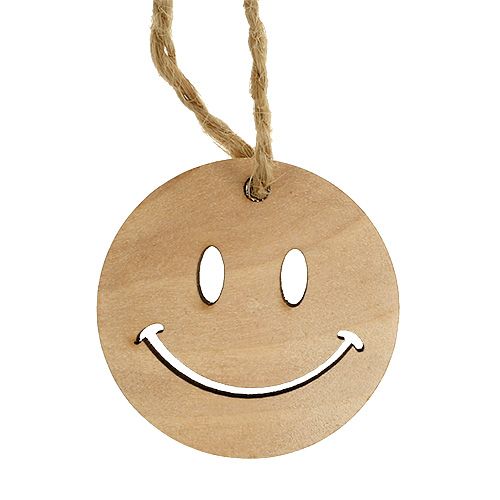 položky Drevený prívesok Emoticon Emoticon® Ø4cm prírodný 24 ks