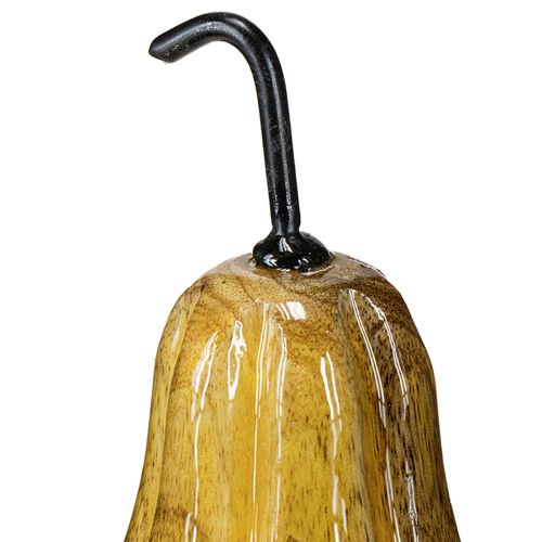 položky Drevená hruška drevená dekorácia hruška jesenná červená žltá biela 12×6cm 3 kusy