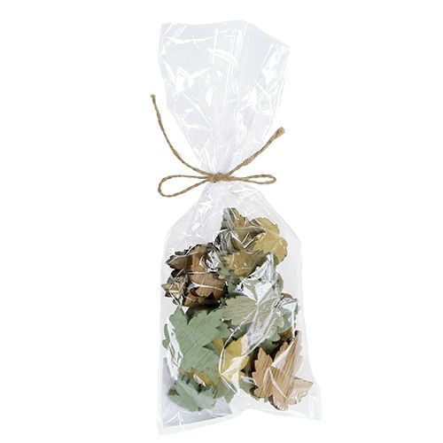 Floristik24 Drevené listy javorové listy pastel mix 3cm - 4,5cm 24 ks