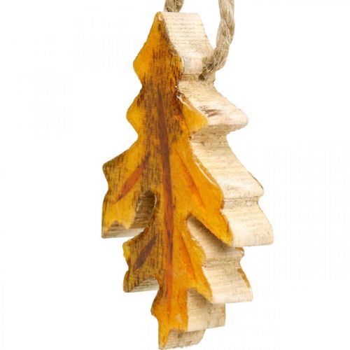 položky Dekoračné listy drevo na zavesenie farebná jesenná dekorácia 6,5×4cm 12ks
