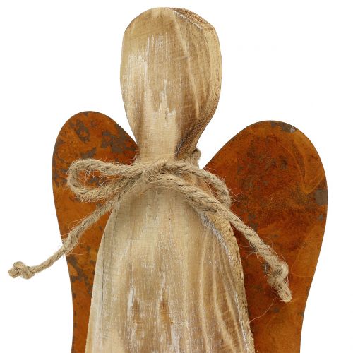 položky Drevený anjelik s hrdzavými krídlami 38x13,5cm