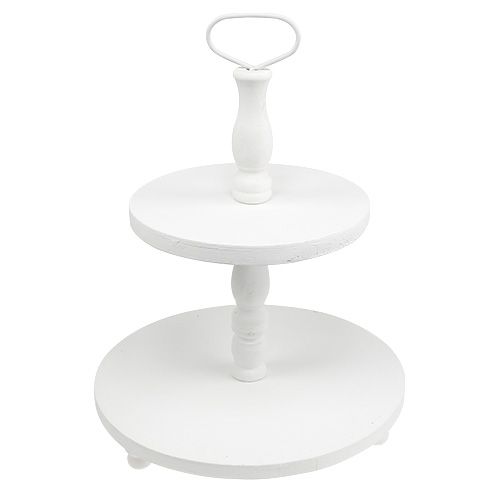 Drevená polica biela V50cm | Floristik24.sk