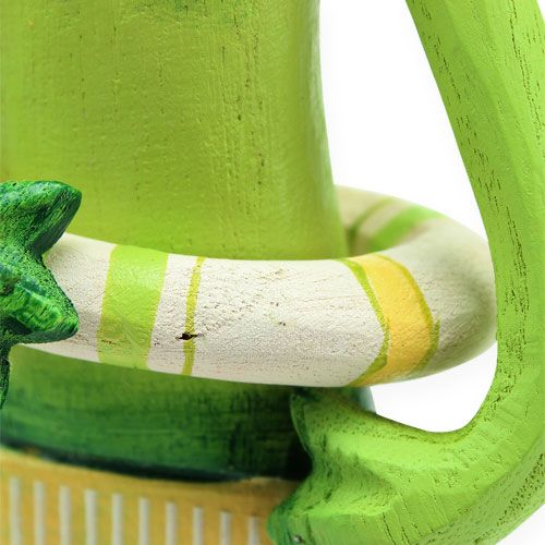 položky Drevená žabka v bikinách žltá, zelená výška 32 cm