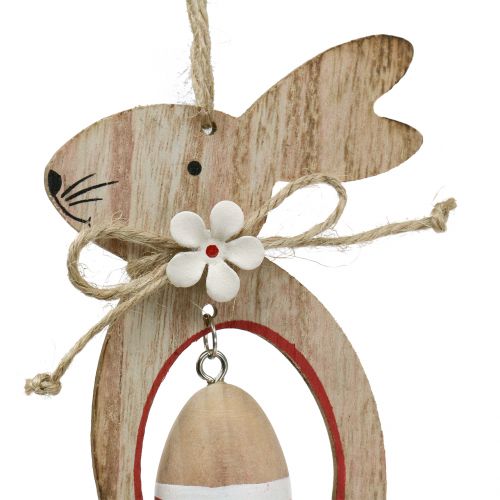 položky Veľkonočné zajačiky z dreva na zavesenie s kraslicami 12cm - 14,5cm 4ks