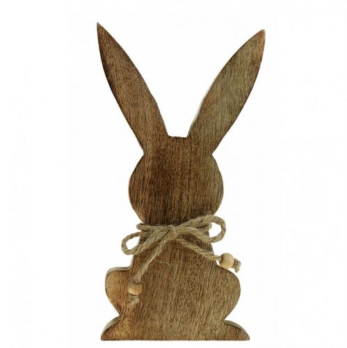 položky Drevený veľkonočný zajačik, jarná dekorácia, mangové drevo prírodná farba V30cm