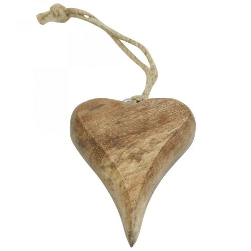položky Drevený prívesok srdce srdiečko drevená dekorácia na zavesenie 10cm 3ks