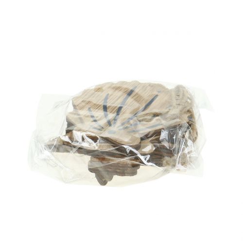 Floristik24 Drevený vešiak sortiment námorný 8,5cm - 10cm 6ks