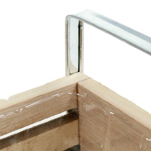 Floristik24 Drevená krabička natur 20cm x 9cm V6cm s ušami