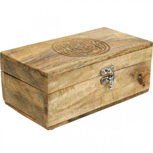 Floristik24 Drevená krabička s vrchnákom šperkovnica drevená krabička 21,5×11×8,5cm