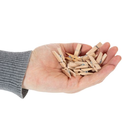 položky Drevené mini ozdobné spony na bielizeň 3,5 cm 50 ks
