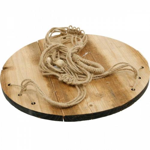 položky Hojdačka na rastliny, podnos na kvety na lane, závesný košík s makramé Ø34cm L84cm