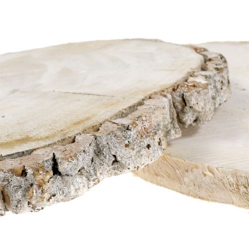 položky Drevený kotúč umývaný biely 13cm - 15cm 2ks