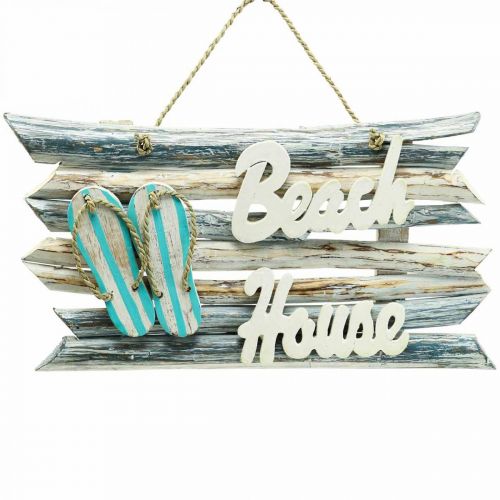 položky Drevená tabuľa “Beach House” námorná závesná dekorácia 46×5×27cm