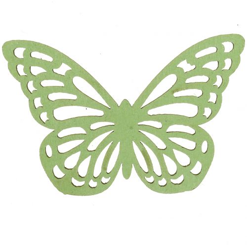 položky Drevený motýlik zelený/biely 5cm 36p