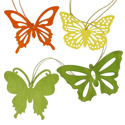 položky Drevené motýliky na zavesenie 8cm - 10cm 24ks