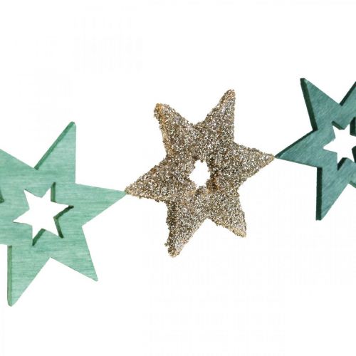 položky Bodová dekorácia drevená hviezda zelená, trblietavá vianočná hviezda mix 4cm 72b
