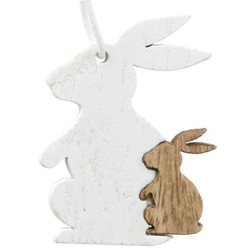 Floristik24 Deco vešiak pružinový biely/natur 12ks