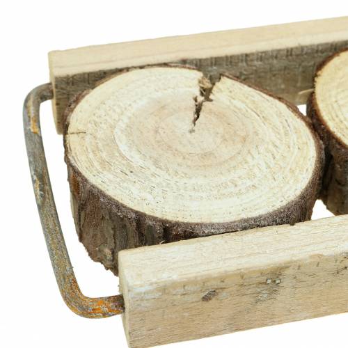 položky Dekoratívny podnos drevený s plátkami stromu 34 cm x 12 cm V3 cm