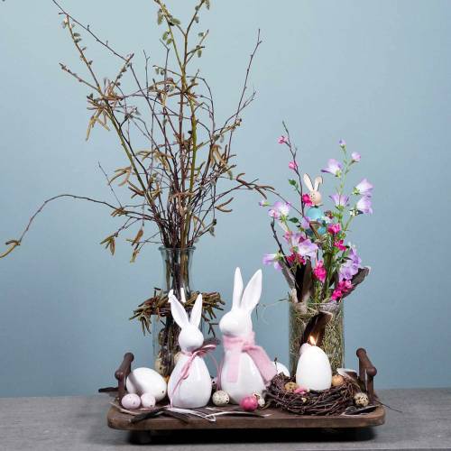 Floristik24 Drevený podnos s kovovými rúčkami Hnedý 45cm x 27,5cm H11cm