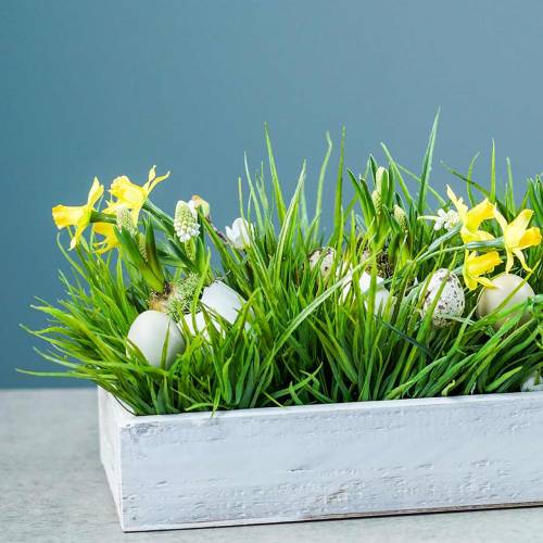 Floristik24 Drevený podnos Shabby Chic biely obdĺžnikový 37,5 cm x 14,5 cm V6,3 cm