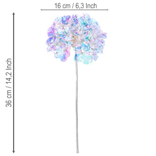 Umelá kvitnúca vetvička hortenzie v dúhových farbách 36 cm 2 ks | Floristik24.sk