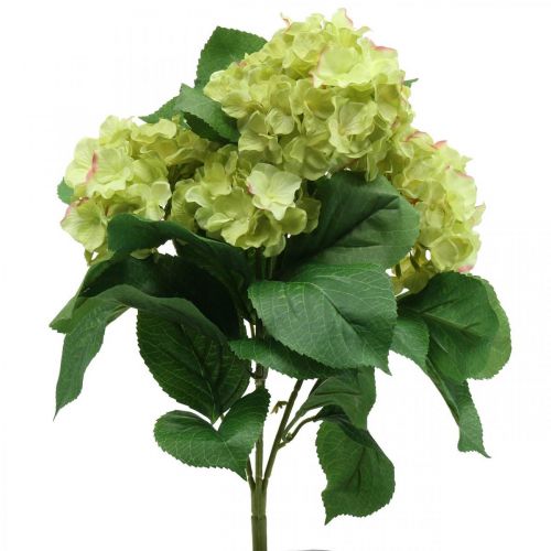 Floristik24 Hydrangea umelá zelená kytička umelých kvetov 5 kvetov 42cm