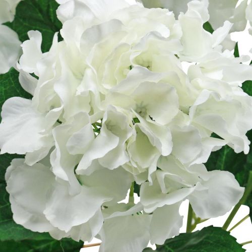 položky Deko kytica hortenzie biele umelé kvety 5 kvetov 48cm