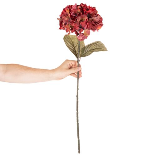 Umelá kvitnúca vetvička hortenzie, veľký kvet, 74 cm | Floristik24.sk