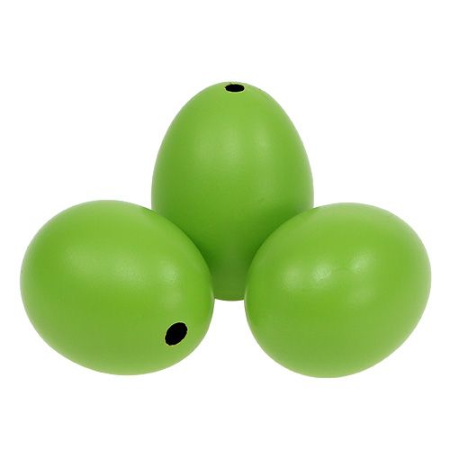 Floristik24 Kuracie vajcia 5,5 cm - 7 cm Zelené 10ks